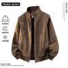 Leather Jacket Men's Autumn New PU Leather Jacket Middle-aged Men's Thin Large Size Leather Jacket Casual Leather Jacket