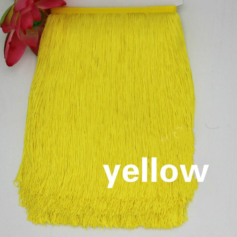 10 Yardů Dlouhá Krajková Třásně 30cm Polyesterová Krajková Ozdobná Stuha K Šití Latinské Šaty Kostým na Pódium Závěs DIY Doplňky