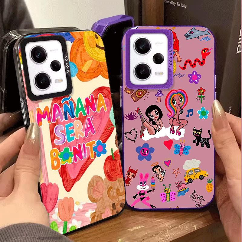 Karolg M-Manana Sera B-Bonito Stoßfeste Handyhülle für Xiaomi Redmi Note 15 14 13 12 Pro Plus 11 11S 11T 5G Hülle Anti-Fall Spaß