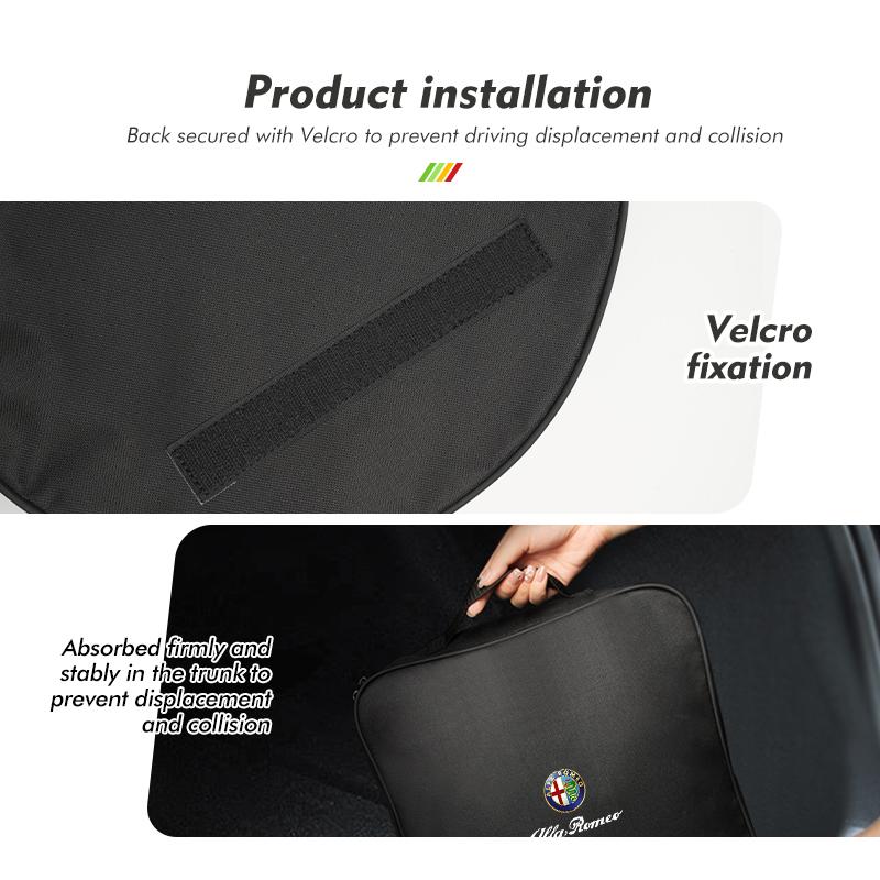 Pro logo automobilu Alfa Romeo Taška na nabíjecí kabel pro elektromobil Úložné tašky Ochranné tašky Pro Alfa Romeo Giulietta 940 2010-2014