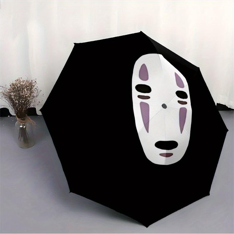1pc Manga No-Face Windproof Automatic Umbrella, Lightweight for Women/Men, Perfect Christmas Gift A0811248