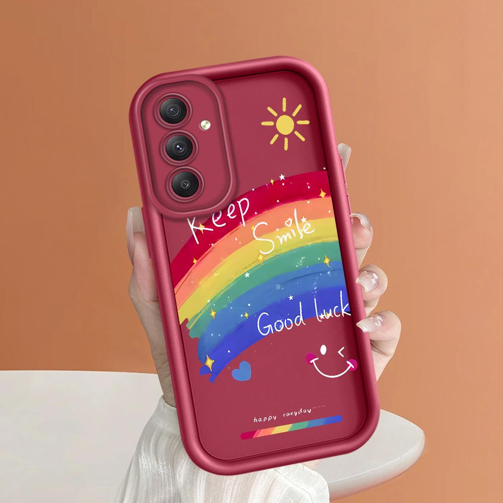 Soft Silicone Square Ladder Printing Pattern Phone Casing Full Cover Camera Shockproof Protection Rubber Case for Samsung