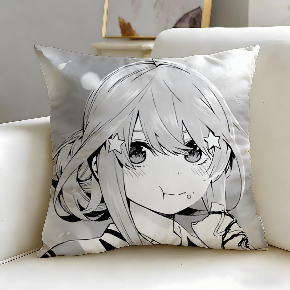 

anime The Quintessential Quintuplets Cushion Cover Soft EasyWash Pillow Case Versatile for Couch Bed Travel and Office 30X30cm