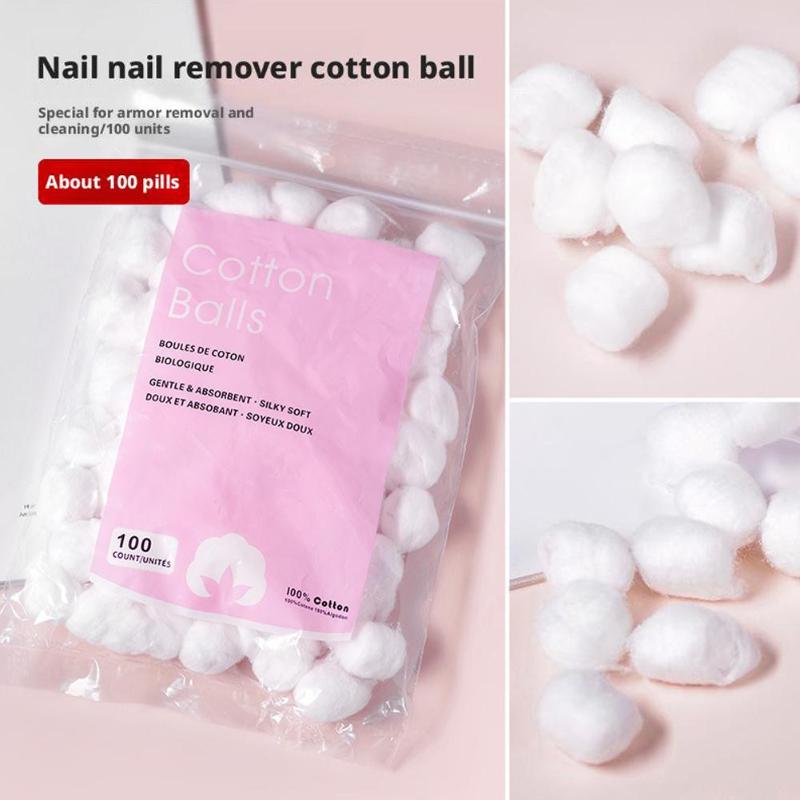 50/100/200 Stück Wattebällchen Nagellackentferner Reinigungsgerät Make-up Watte Nagelkunst Alkohol Desinfektion Zubehör