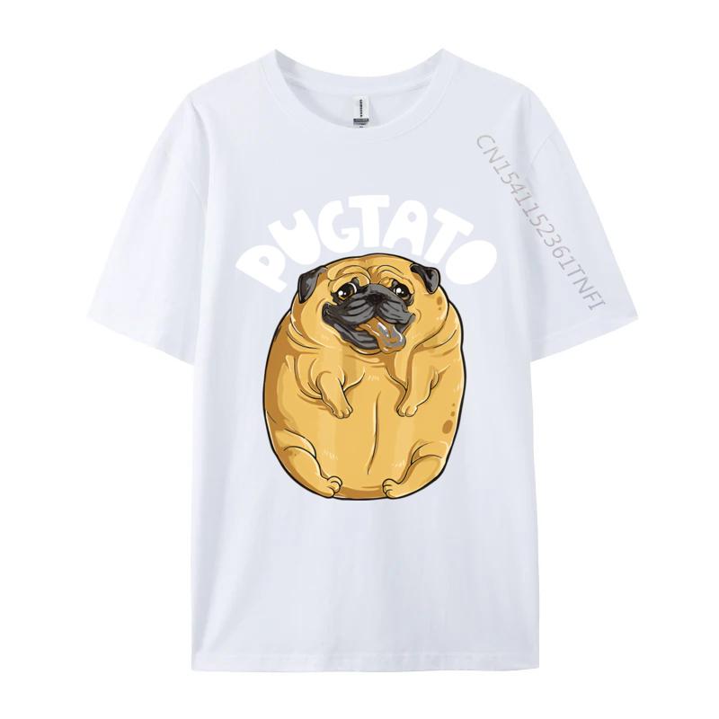 Mens Tshirt Pugtato Pug Potato Pug Dog Animal Tshirt Breathable Top Texture Fabric Tshirt Luxury T Shirt Men High Quality S
