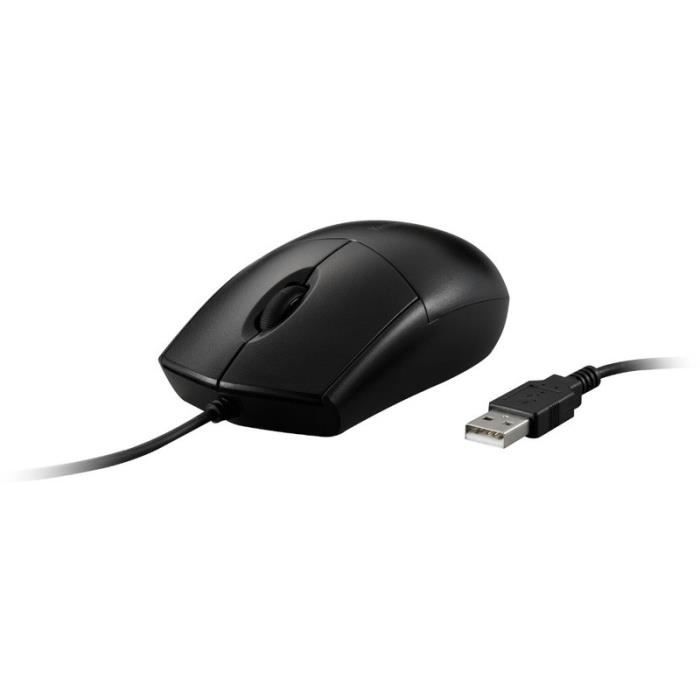 Washable Wired Mouse - PRO FIT - Black - 3 Buttons - USB - Optical
