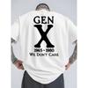 New Summer Men's Fashion T-shirt  Personalized Letter Pattern Printed Men's T-shirt Top