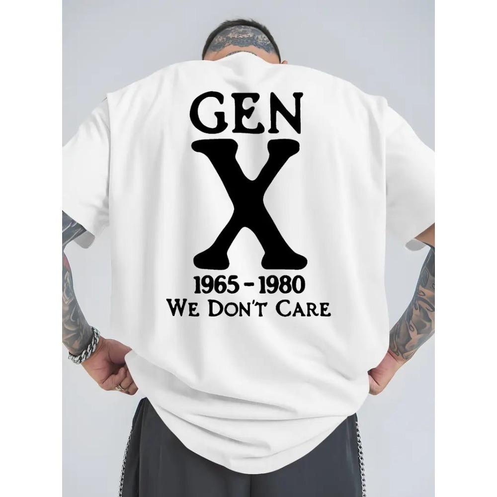New Summer Men's Fashion T-shirt  Personalized Letter Pattern Printed Men's T-shirt Top