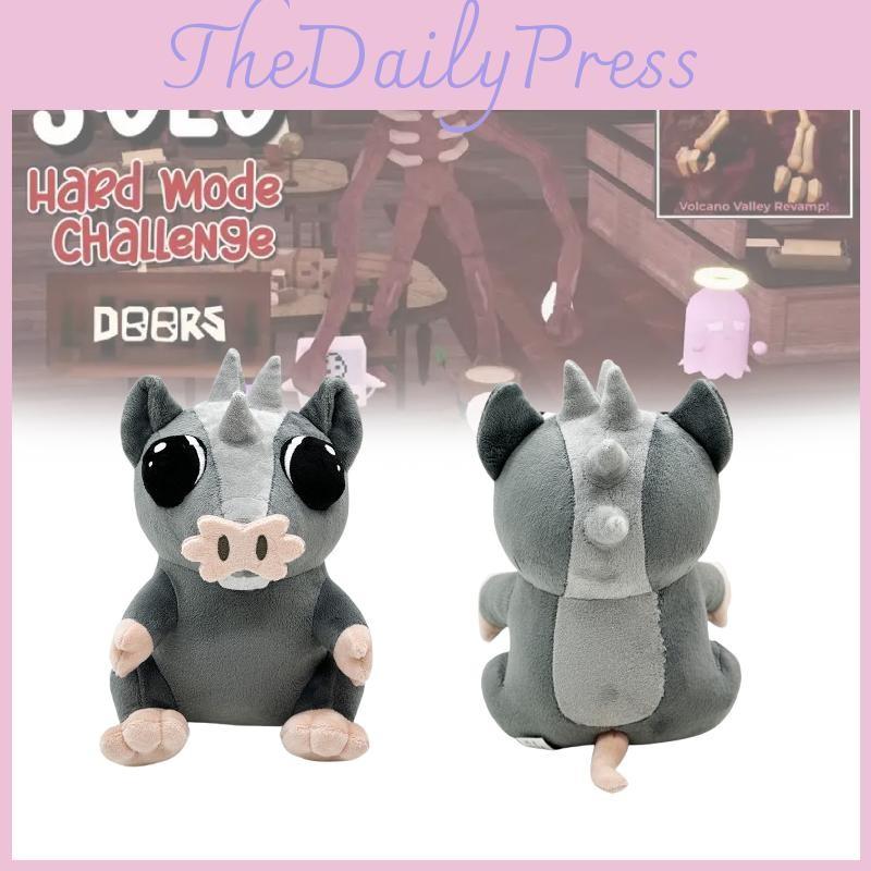 Doors Roblox The Content Gray Mouse Pig Plush Toy Animal Gift Decoration Room