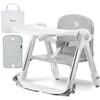 Apramo Folding Baby Chair, Baby Chair for Baby Food, Lightweight, Portable, Non-Slip, Safety Belt, Table Chair, Kids Chair (Classic/Gray)