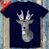 Party Deer Heavy Metal Sense of Humor Tshirt Funny Meme Tee Mens Daily Life Fashion Cotton Tops Rock Music Enthusiast Gift Shirt