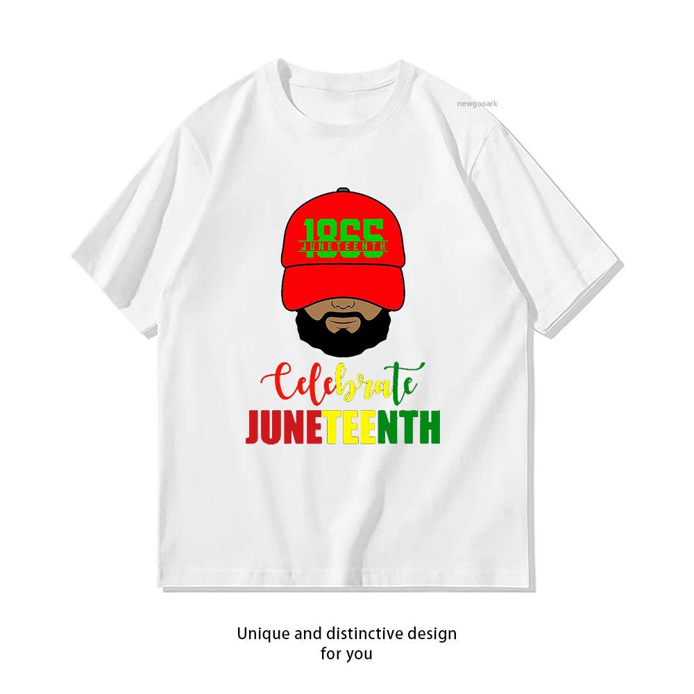 Juneteenth 1865 Celebrate Juneteenth Afro Man Essential woman man Casual cotton printed t shirts summer Oneck tops tee M