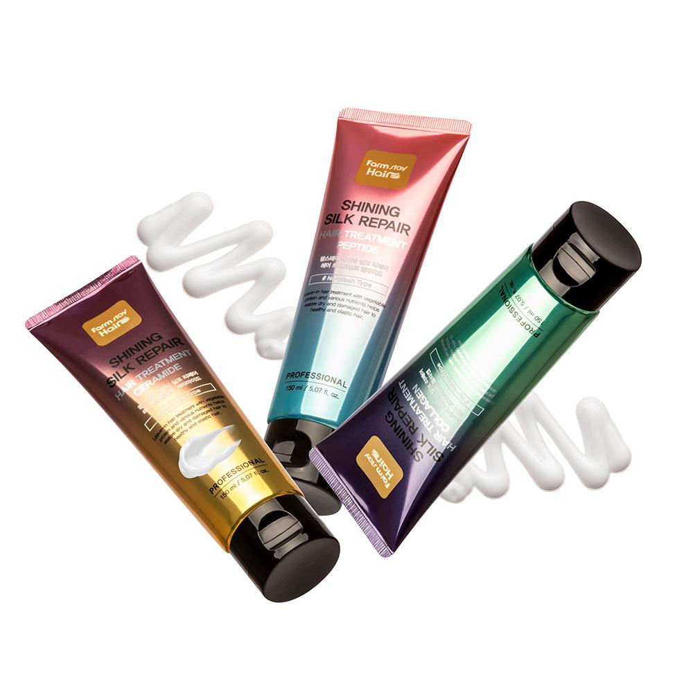 FARM STAY Błyszcząca Jedwabista Regeneracja Włosów Peptyd 150ml