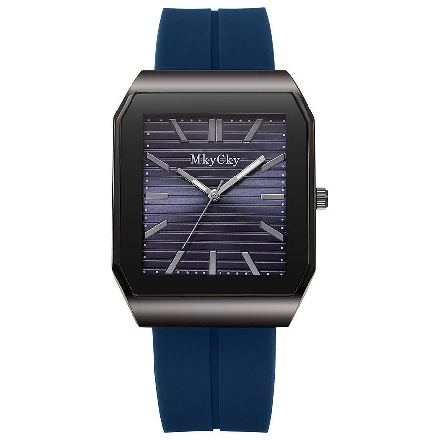 

Minimalist Silicone Watch For Men With Quartz Movement And Vintage Style синій