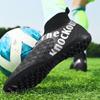 31-48 High Top High Quality Youth Soccer Shoes Broken Studs Men's Lace-up Rubber Soft Sole Big Size Soccer Boots