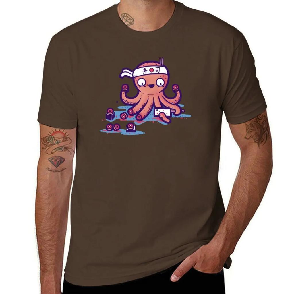 Octosushi TShirt Short sleeve tee blue archive blacks plus size men clothing