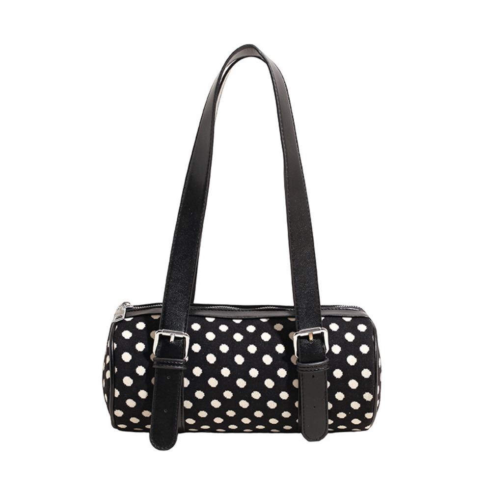 Luxury Elegant Polka Dot Handbag PU Zipper Closure Shoulder Bags Polka Dot Pattern Underarm Bag for Women