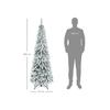 HOMCOM Sapin de Noël artificiel 180 cm Sapin artificiel avec neige artificielle et pied, 523 branches pour une décoration festive