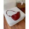 Korean Niche Underarm Bag Women's Summer New Trendy and Fashionable Saddle Bag Casual Red Crossbody Bag Trendy
