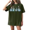 Women's Round Neck Printed Short-sleeved T-shirt Top