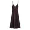 2025 Autumn Sexy Slim Fit Backless Lace Satin Camisole Dress