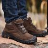 Genuine Leather Men Shoes Waterproof Outdoor Men Boots Comfortable Men Walking Hiking Shoes