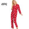 Holiday Women Pajamas Christmas Matching Set Snowflake Print Two Piece Lounge Breathable Loungewear Set Button Down Long Sleeve Top Pants Sleepwear