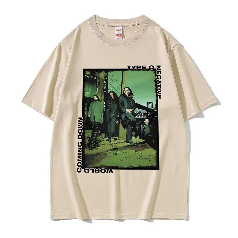 Vintage Metalové Gotické Tričko Harajuku Trička Rocková Kapela Type O Negative Všechno Umírá Svět Se Hroutí Trička Unisex