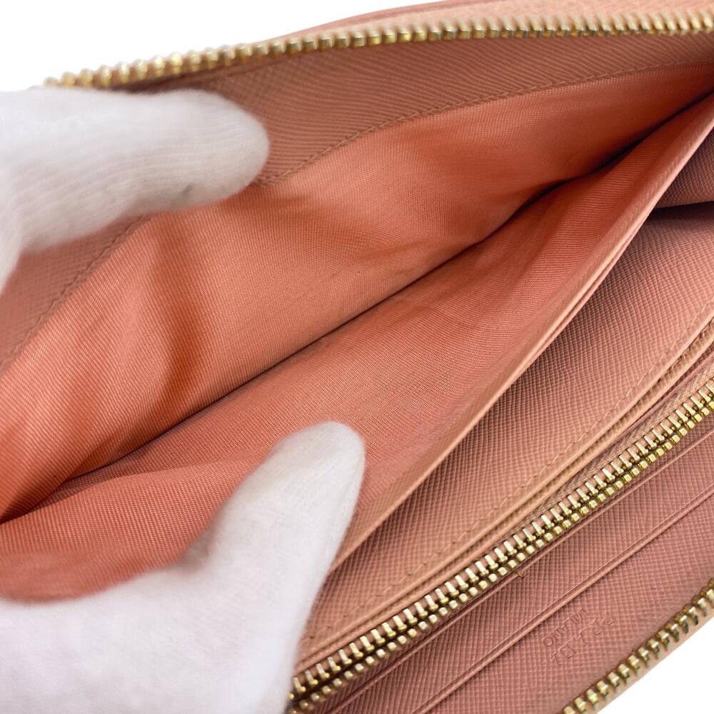 PRADA 1ML506 Safiano leather Purse pink leather Women Used