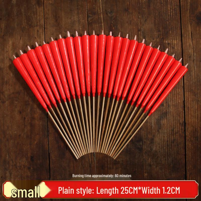 Bamboo Skewers & Red Candles: Long-Burning Incense for Offering to Buddha & Bodhisattva