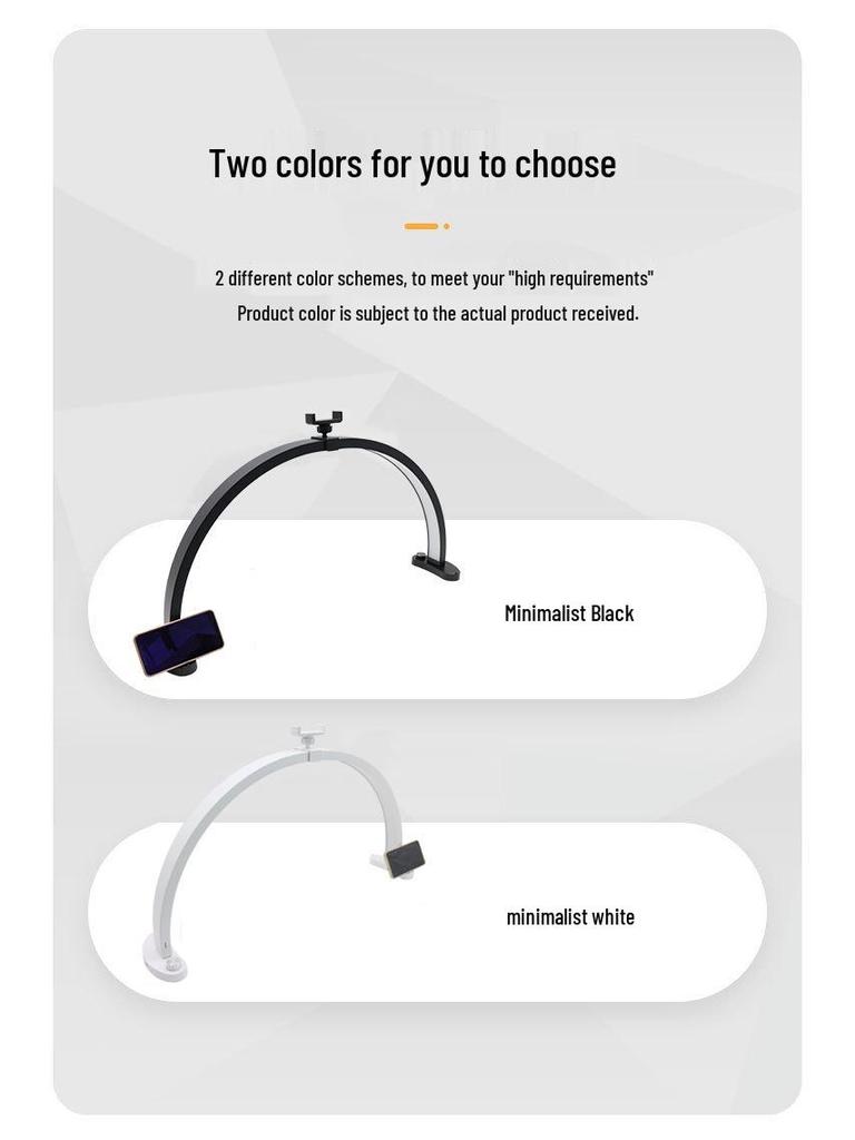 28-Inch Folding Half-Moon Beauty Light, 40W Rechargeable U-Shaped Lamp for Microblading, Eyelash Extension, Manicure & More