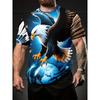 Men's 3D Printed Lightning Eagle Pattern T-Shirt
