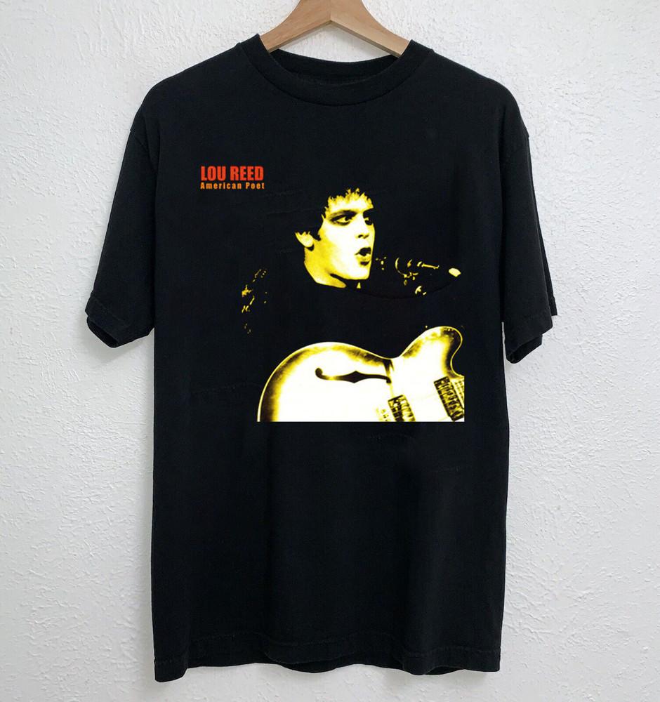 NEW American Poet Lou Reed Short Sleeve Black All Size Shirt Unisex T-Shirt XXXXL