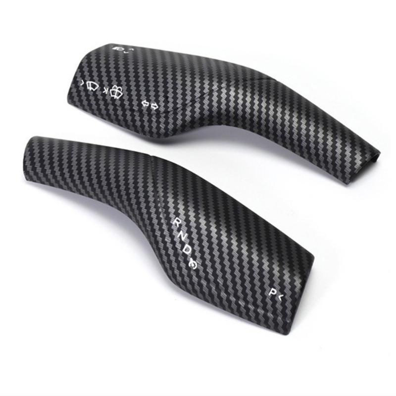 

2 шт. Для Tesla Model Y Juniper 2025 Накладка на рычаг переключения передач из углеродного волокна Защита ручки рычага рулевого управления Накладка на селектор Декор автомобиля инструменты чёрный