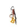 Miu Series American Style Baseball Keychain PU Leather Letter B Backpack Pendant