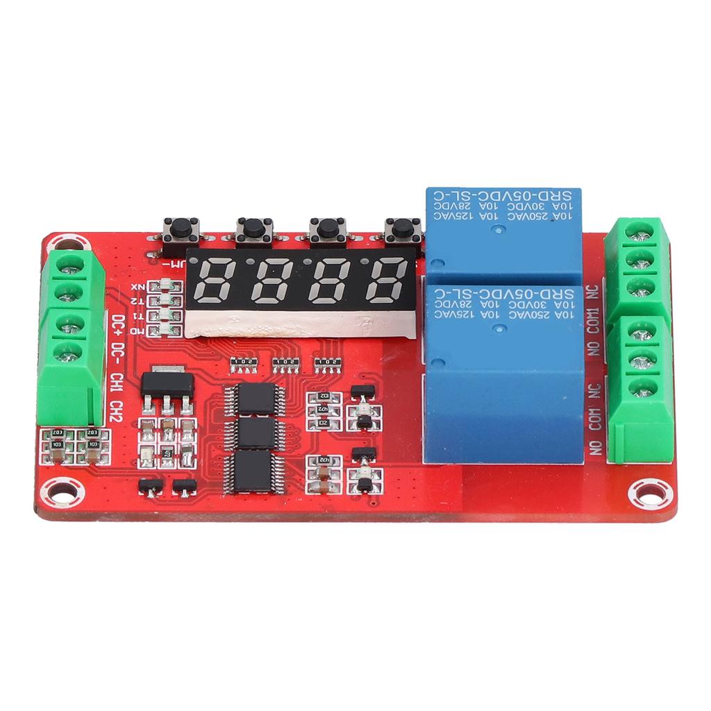 Time Delay Relay Multi Functional 2-Channel Self Lock Cycle Timing Module Board
