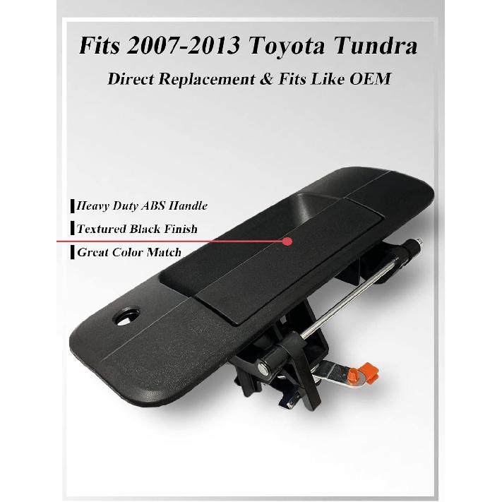 SYOAUTO Tailgate Handle For 2007-2013 Toyota Tundra Liftgate Latch Handle With Keyhole Replaces# 69090-0C040, 690900C040, 81213