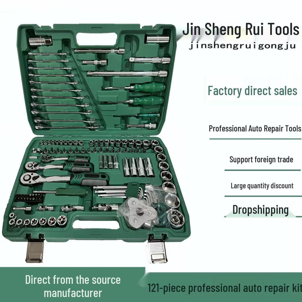 150-teiliges Autoreparaturwerkzeugset: Steckschlüssel & Kombinationswerkzeuge
