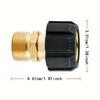 Efficient Brass Pressure Washer Hose Coupling - M22 Male14mm To Female15mm Screw Nipple 4500PSI