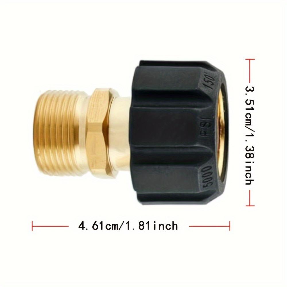 Efficient Brass Pressure Washer Hose Coupling - M22 Male14mm To Female15mm Screw Nipple 4500PSI