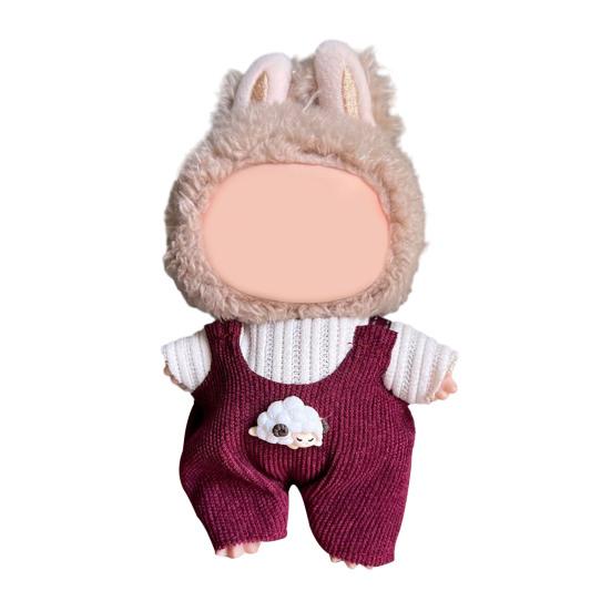 Sada oblečení pro panenky pro 17cm panenky La Bubu Elegantní overal Měkké šaty pro panenku Stylový výstavní outfit Dárek pro milovníky panenek