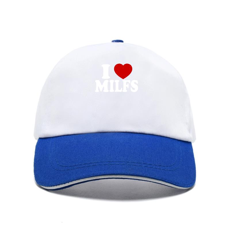 Ich liebe MILFS Ich liebe heiße Mütter Aufdruck Baseballkappe Lässig Unisex Damenhut verstellbar Sommer Truckerhüte Gorras