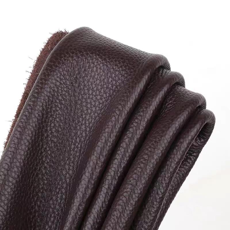 Deep brown cowhide leather material, top layer cowhide leather cushion, whole cowhide leather fabric, lychee patterned sofa leat