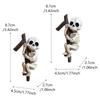 2PCS Halloween Decor Climbing Skeleton Figurine,Flower Pot Hanger Mini Skeletons Halloween Resin Skeleton Ornament for Bonsai Planter Edge Decoration