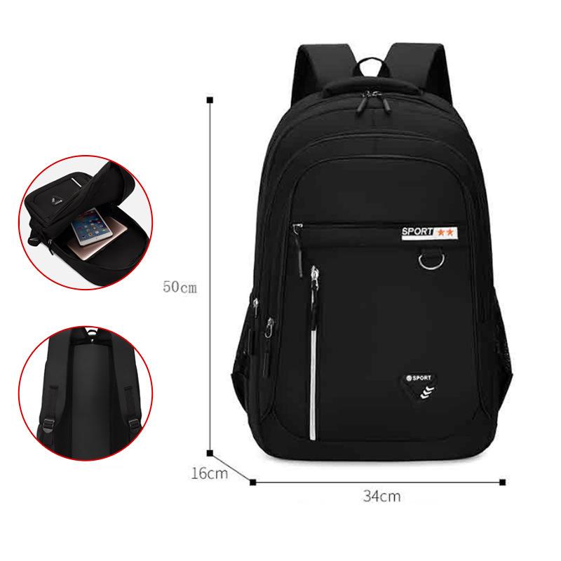 Capacity Backpacks Men's Waterproof School Backpack Business Casual Pockets Travel Bag