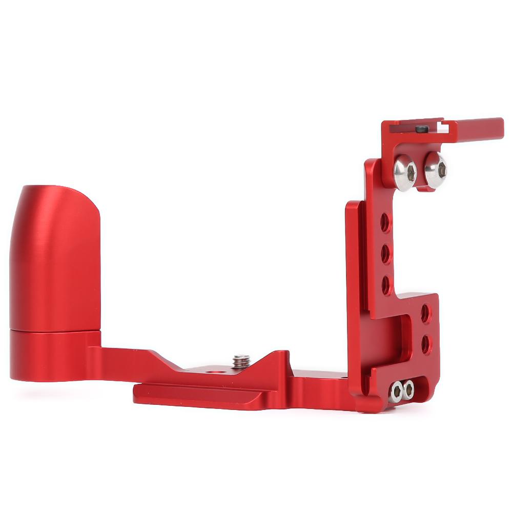 Metal Base Hot Shoe L Quick Release Plate Mirrorless Camera Accessory for Canon EOSM6(Red )