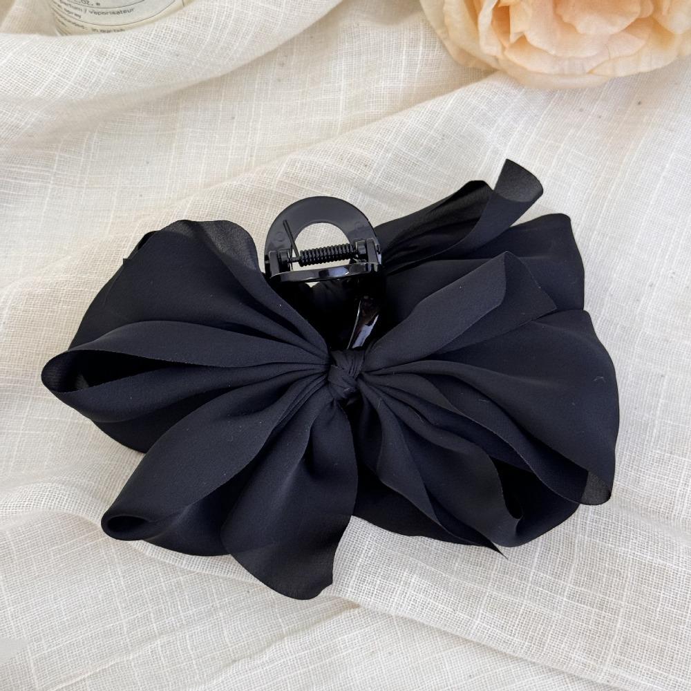 

Versatile Mesh Hair Claw Clip Arc Shaped Solid Color Shark Clip Geometric Design Vintage Style Hair Accessories Daily Wear