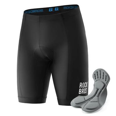 ROCKBROS Cycling Racer Pants with 3D 3D for Summer and Fall Men's Pants, Pad, Sweat-Wicking, Quick-Drying, Breathable, Stretchy, Drawstring,