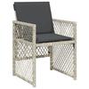 VidaXL Garden Dining Set and Cushions 15 Pcs Light Grey Rattan, Outdoor Dining Set 3210875
