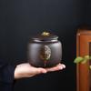 Exquisite Gilded Purple Clay Tea Storage Can - Moisture-Proof Ceramic for White, Black, and Pu'er Tea